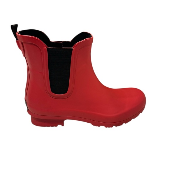 Women’s ROMA Chelsea Matte Red Rain Boots NWOB Size 8 - Picture 3 of 9